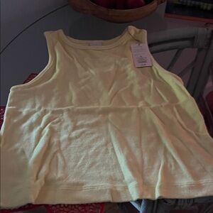 a new day Yellow Tank Top